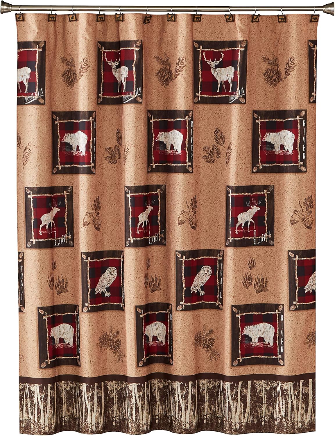 SKL Home Yellowstone Sundance Shower Curtain Brown 1
