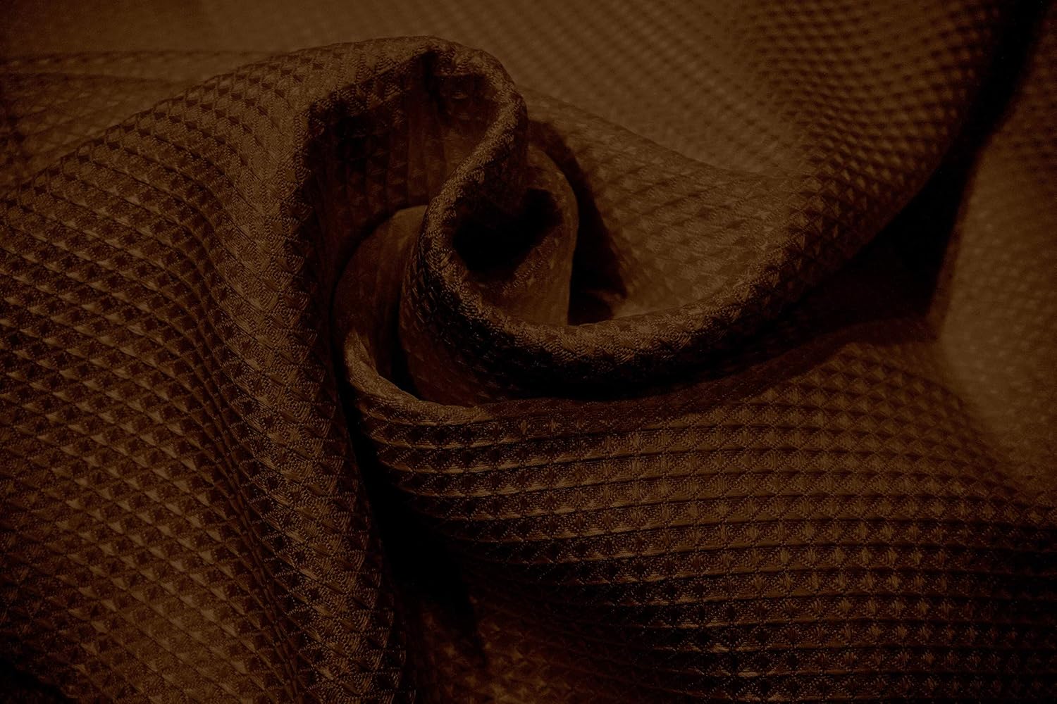 Dainty Home Waffle Weave Shower Curtain - Hotel Style Brown 70x72