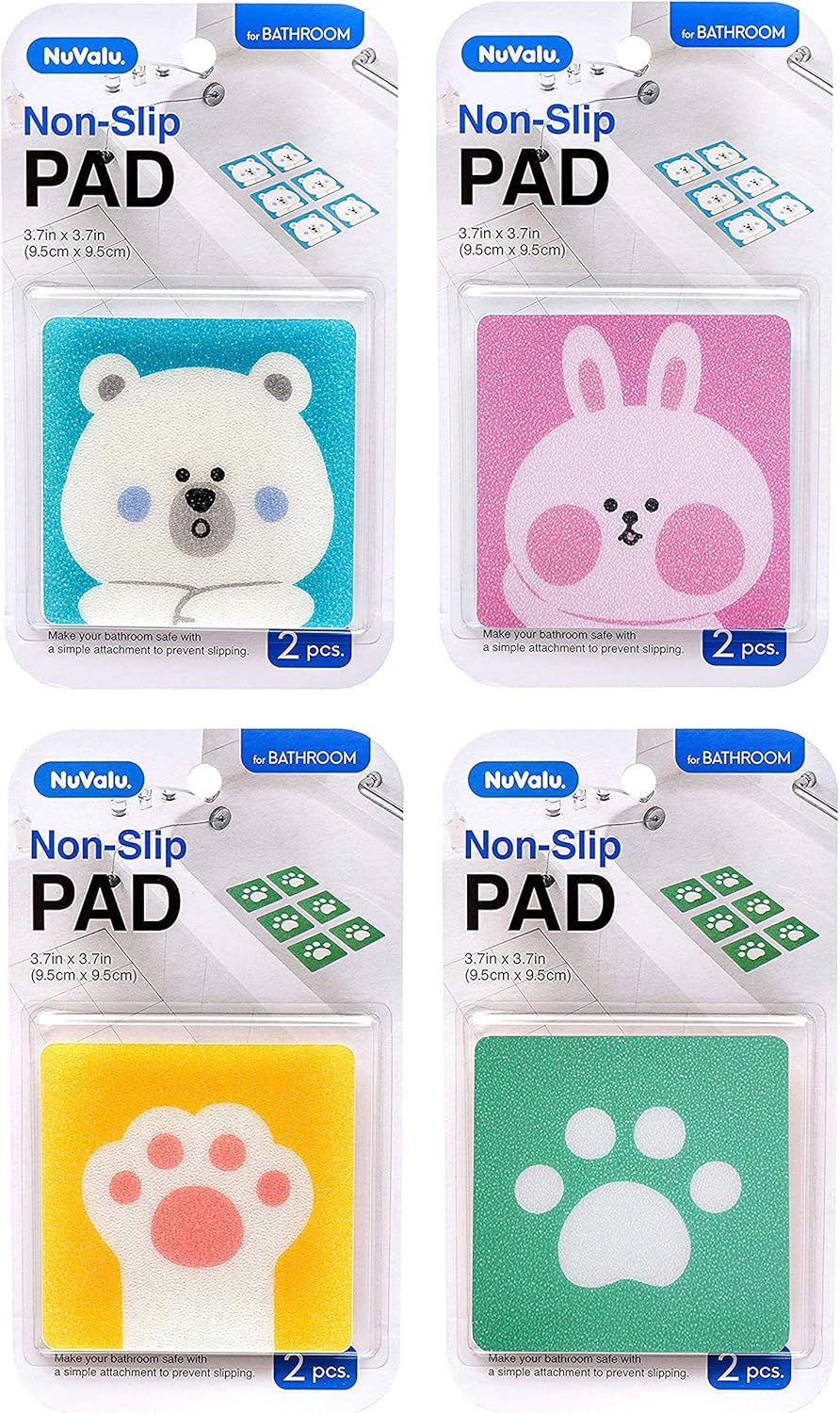 6 Bath Tub Anti-Slip Square Non-Skid Adhesive Pads 1