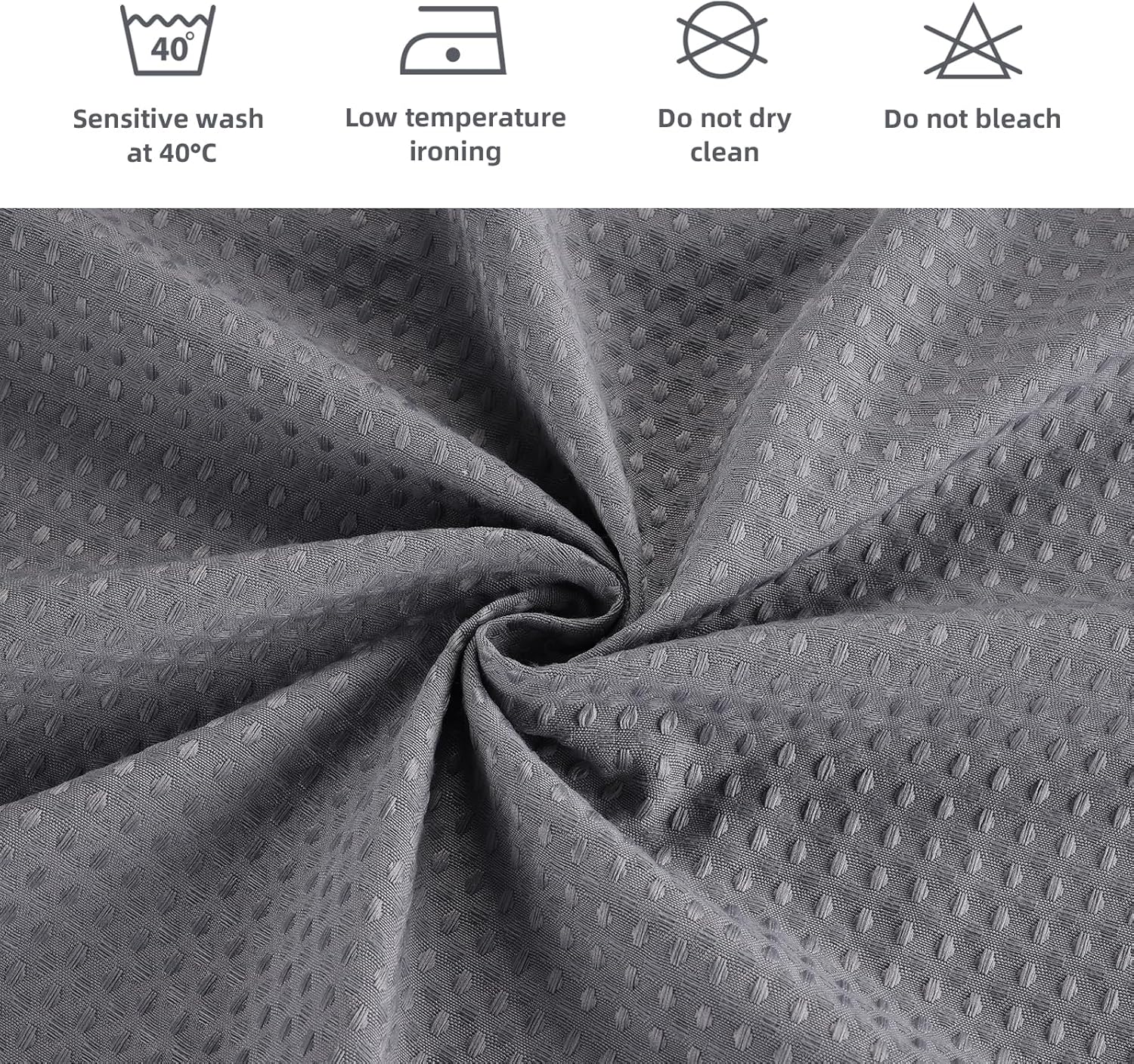 LaCyan Waffle Shower Curtain Set