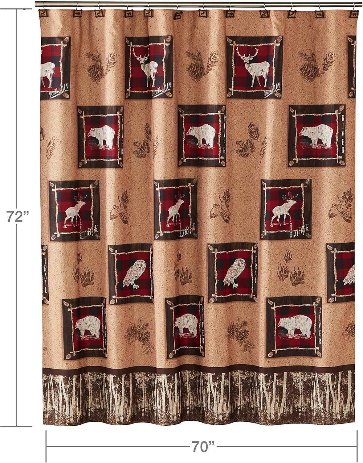 SKL Home Yellowstone Sundance Shower Curtain Brown 1