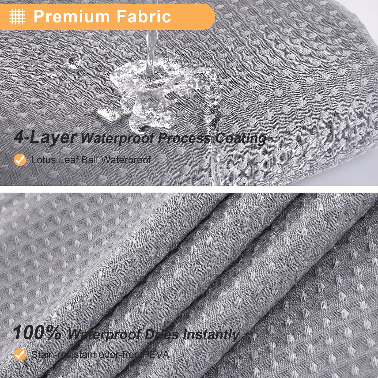 LaCyan Waffle Shower Curtain Set