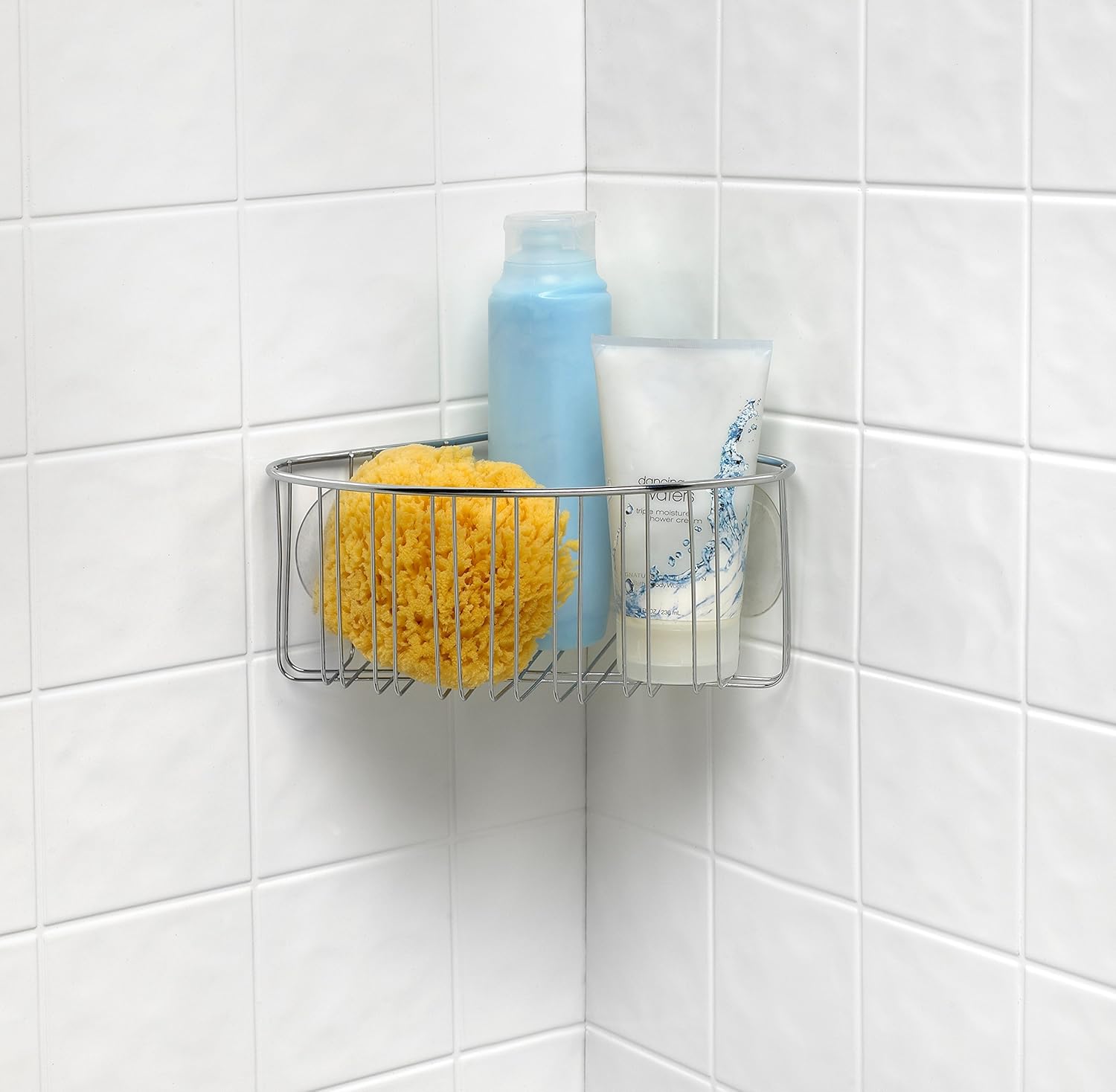 Spectrum Diversified Contempo Corner Shower Basket in Stainless Steel