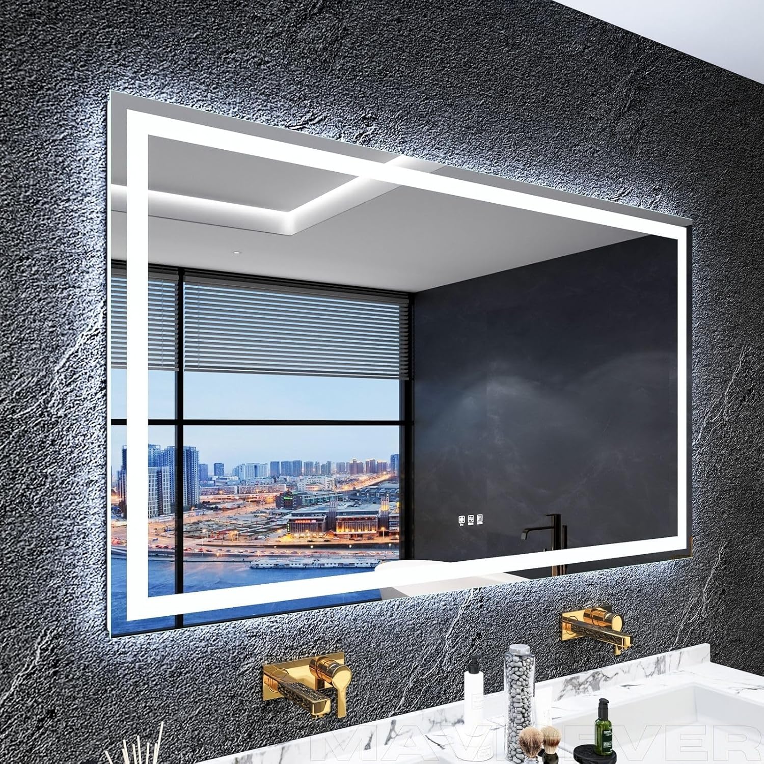 MAVISEVER 60x36 LED Bathroom Mirror with Lights