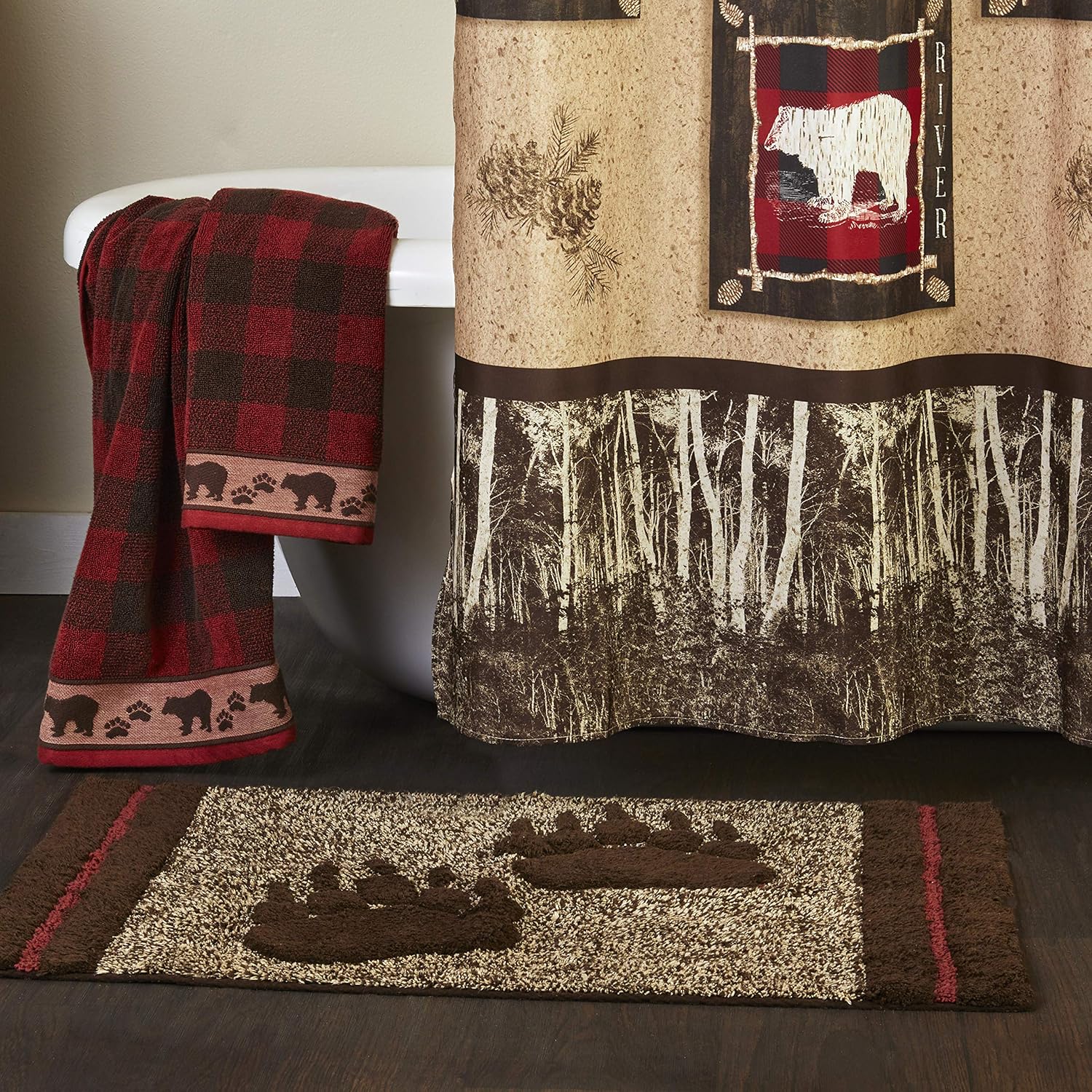 SKL Home Yellowstone Sundance Shower Curtain Brown 1