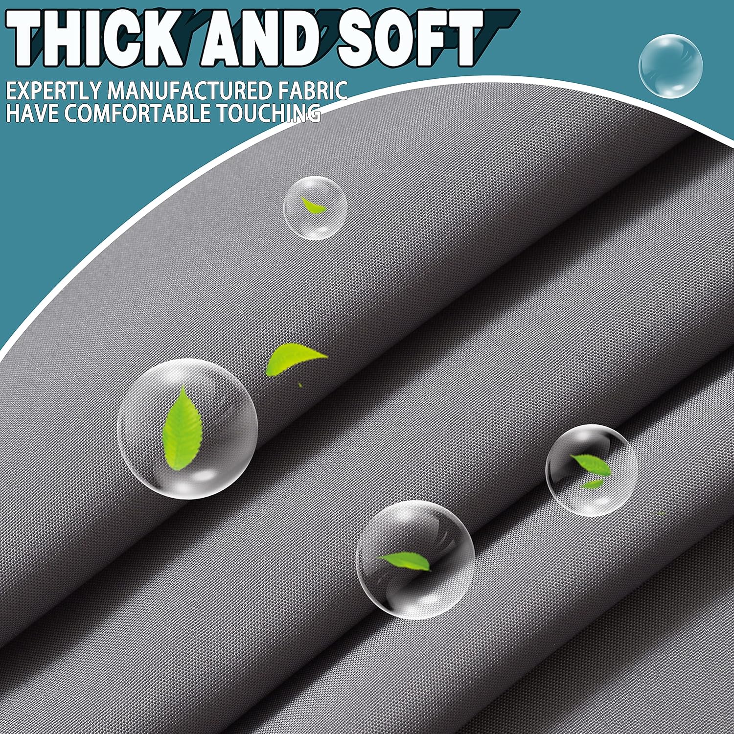 Conbo Mio Grey Shower Curtain Liner with Snap In Design